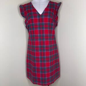 Vineyard Vines Red Plaid Mini Dress